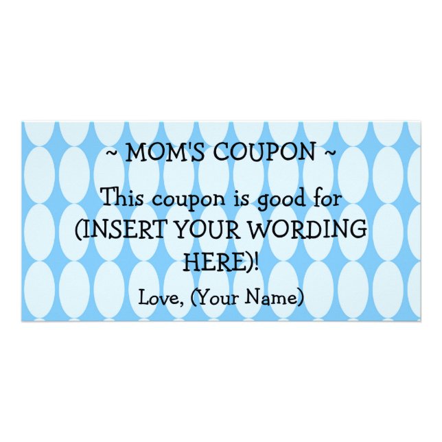 CUSTOM GIFT COUPON FOR MOM CARD (Front)