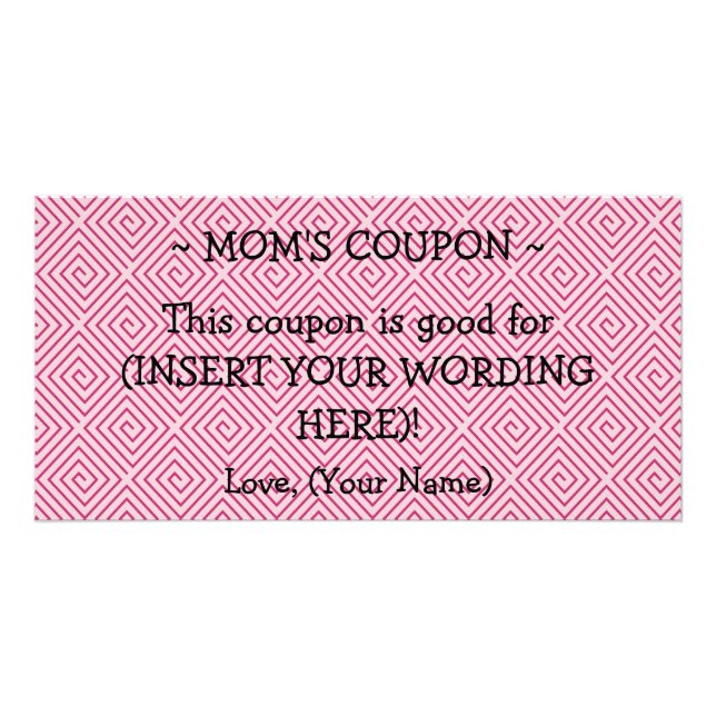 CUSTOM GIFT COUPON FOR MOM CARD (Front)