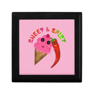 Custom gift Cute Ice Cream and Chili Pepper  Box