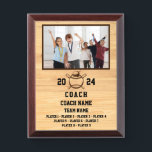 Custom Gift for Baseball Coach with Team Picture Award Plaque<br><div class="desc">Personalized Gift for Coach with Team Picture Award Plaque,  custom text</div>