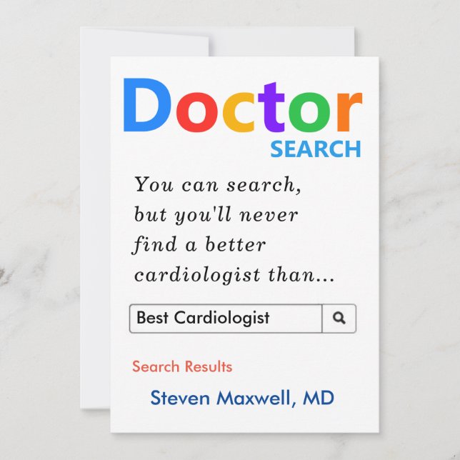 Custom Gift for Cardiologist Holiday Card (Front)