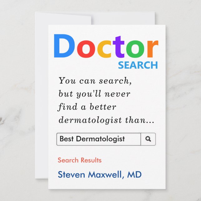 Custom Gift for Dermatologist  Holiday Card (Front)