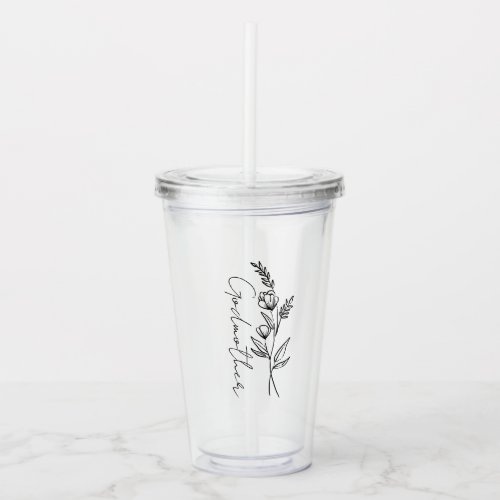 Custom Gift for Godmother Godparent Antie  Acrylic Tumbler