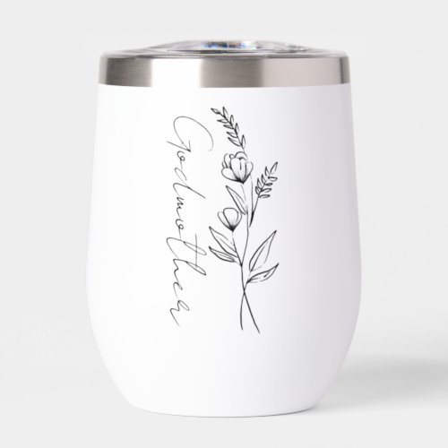 Custom Gift for Godmother Godparent Antie  Thermal Wine Tumbler