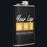 Custom Gift For Men Birthday Him Father Husband Flask<br><div class="desc">You can customize it with your photo,  logo or with your text.  You can place them as you like on the customization page. Modern,  unique,  simple,  or personal,  it's your choice.</div>