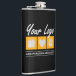 Custom Gift For Men Birthday Him Father Husband Flask<br><div class="desc">You can customize it with your photo,  logo or with your text.  You can place them as you like on the customization page. Modern,  unique,  simple,  or personal,  it's your choice.</div>