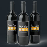 Custom Gift For Men Birthday Him Father Husband Wine Label<br><div class="desc">You can customize it with your photo,  logo or with your text.  You can place them as you like on the customization page. Modern,  unique,  simple,  or personal,  it's your choice.</div>