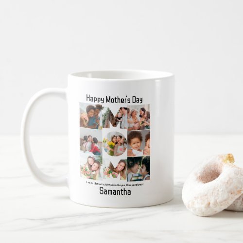 Custom Gift for Mom Mothers Day 9 Photo Collage Coffee Mug