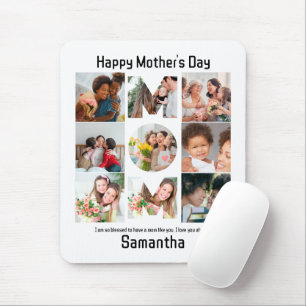 Custom Gift for Mom Mothers Day 9 Photo Collage Mouse Pad