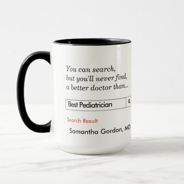 Custom Gift for Pediatrician Mug (Left)
