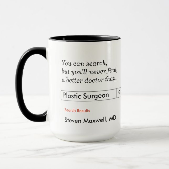 Custom Gift for Plastic Surgeon Mug (Left)