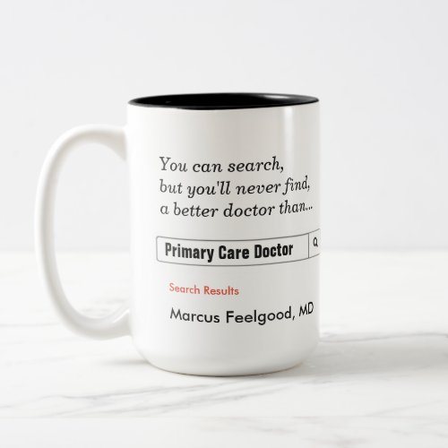Custom Gift for Primary Care Doctor Two_Tone Coffee Mug