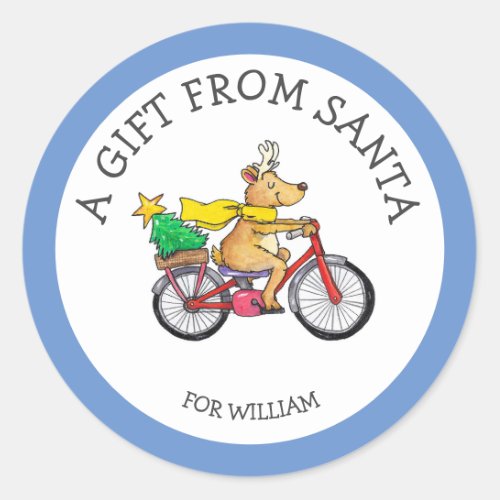 Custom Gift for Santa Sticker for Kids
