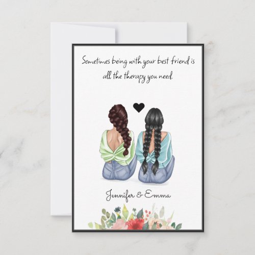custom gift for your best friend _ add Love Quote Thank You Card