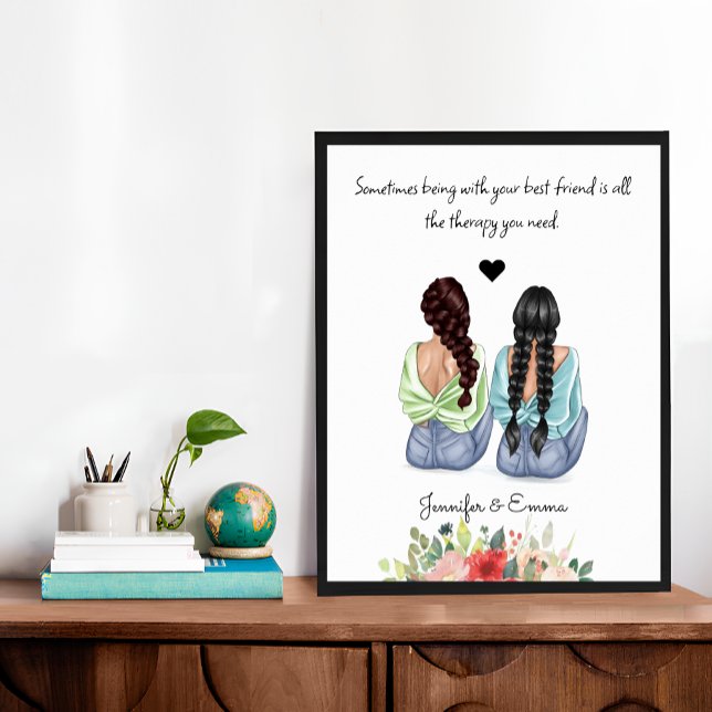 Custom gift for your best friend - choose quote poster (Personalised gift for your best friend - choose your quote, Print for best friends)