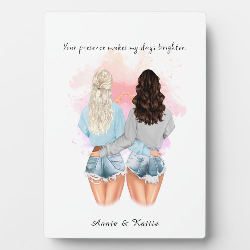 Custom gift Friendship Personalized Bestie gift Plaque