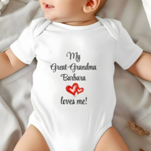 Custom Gift From Great Grandma - Loves Me, Unisex Baby Bodysuit