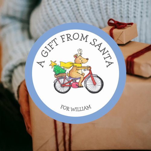 Custom Gift from Santa Sticker for Kids