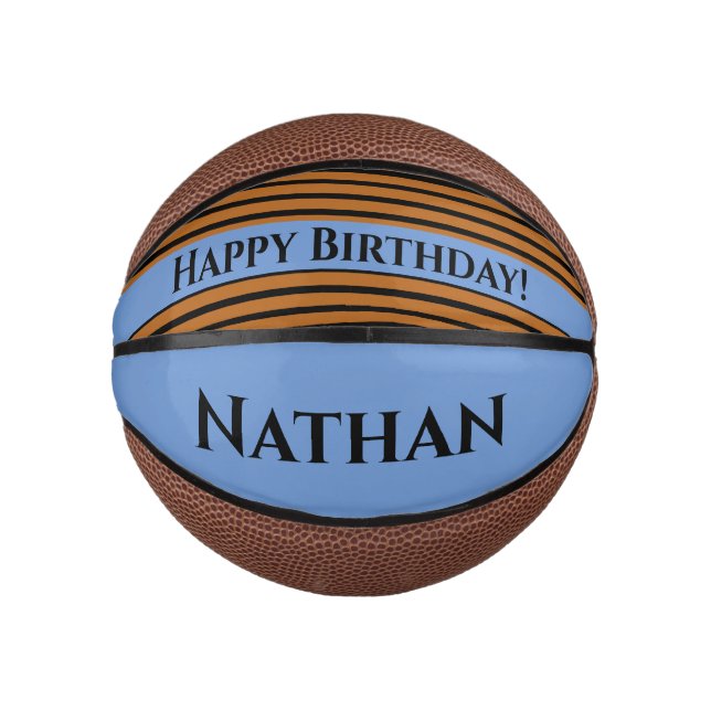 Custom gift!  Fun Birthday  basketball (Front)
