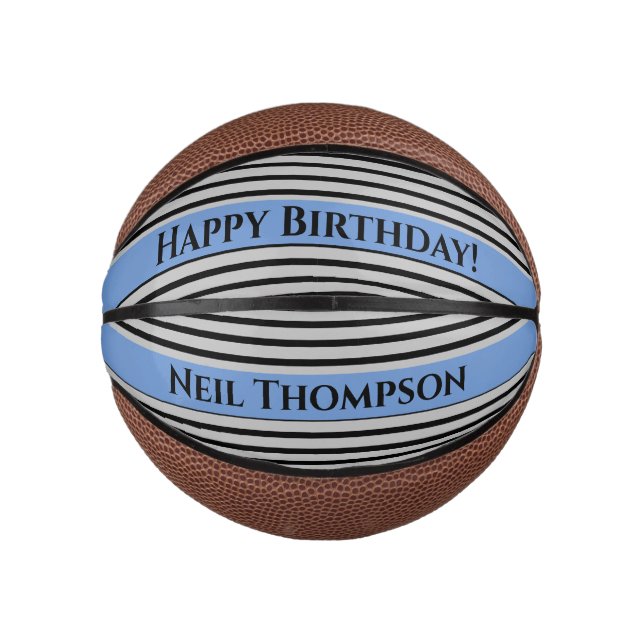 Custom gift!  Happy Birthday  basketball (Front)