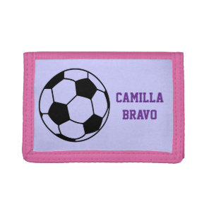 Custom Gift Kids Girl Soccer nice  wallet football