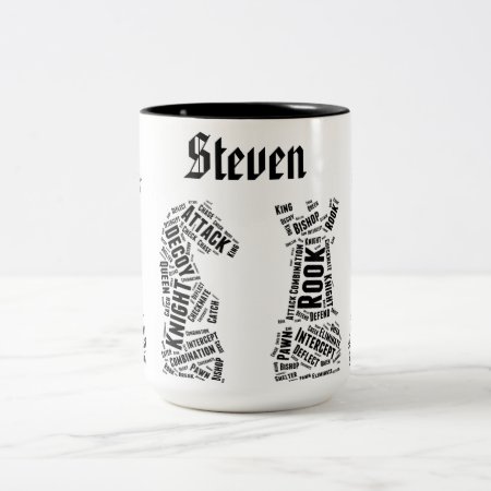 Custom Gift Name Chess Enthusiast Mug Typography