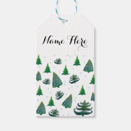 Custom Gift Tags Christmas Trees Personalise