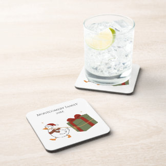 Custom Gift Thief Goose Christmas Beverage Coaster