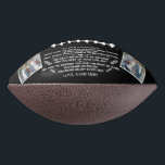 Custom Gift To Our Grandson with 2 Photos Football<br><div class="desc">Personalized Custom Gift To Our Son Grandson Daughter Granddaughter,  quotes for grandson,  inspirational words for grandson,  proud of my grandson quotes.</div>