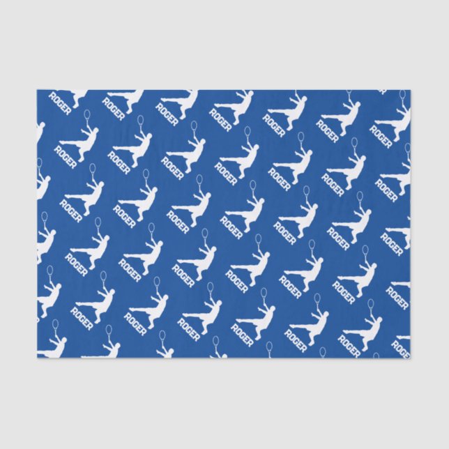 Custom gift wrap tissue paper for tennis players (Front)