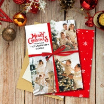 Custom Gift Wrapped Family Photo collage Christmas