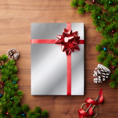 Custom Gifting Template Best Metallic Silver Look Wrapping Paper