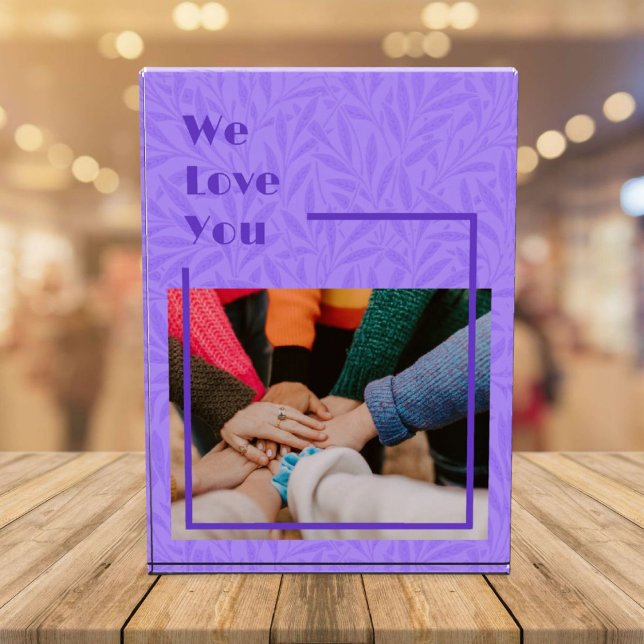 Custom Gifts for Friends Moving Away Violet Photo Block (Gifts for Friends Moving Away)
