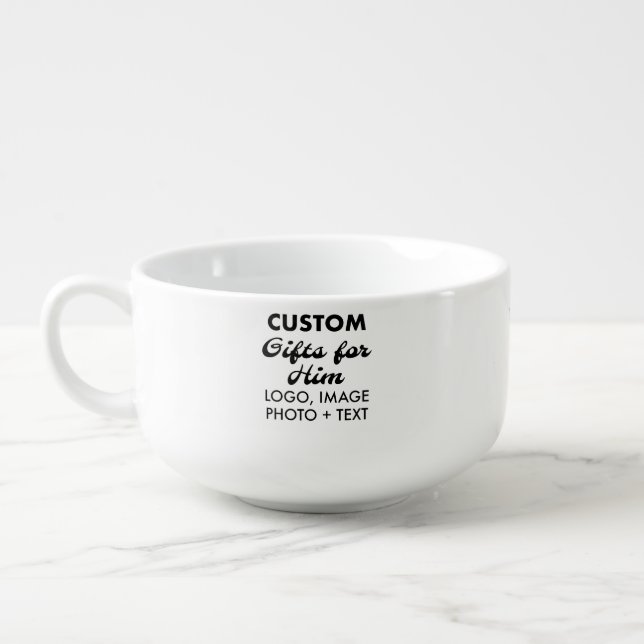 Custom Gifts for Him Large Chili Soup Mug 28oz. (Right)