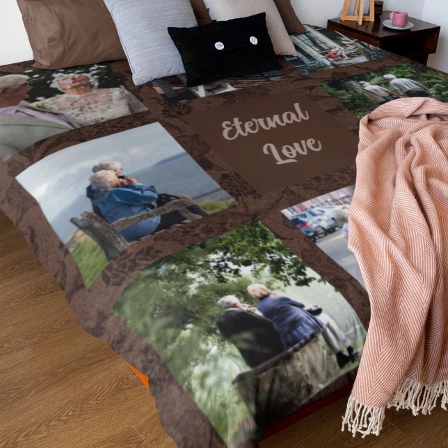 Custom Gifts for Older Parents Couples Brown Duvet Cover (Custom Gifts for Older Parents Couples)