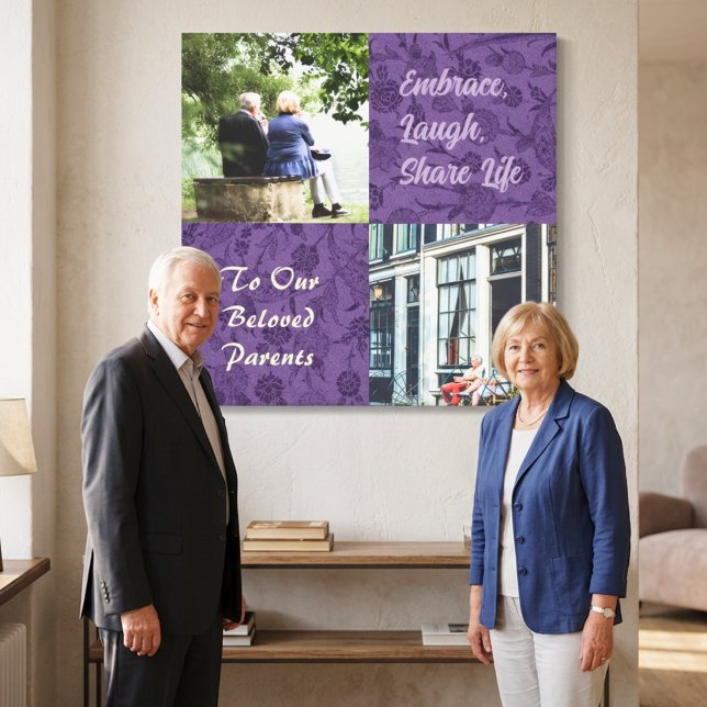 Custom Gifts for Older Parents Couples Violet Canvas Print (Custom Gifts for Older Parents Couples Violet Canvas Print)