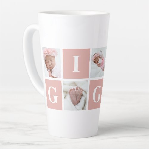 Custom Gigi Grandmother 5 Photo Collage Latte Mug