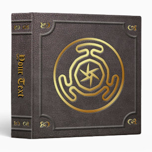Custom Gilded Hecate's Wheel Book of Shadows 3 Ring Binder