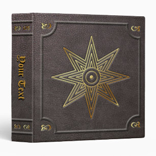 Custom Gilded Star of Ishtar Book of Shadows 3 Ring Binder
