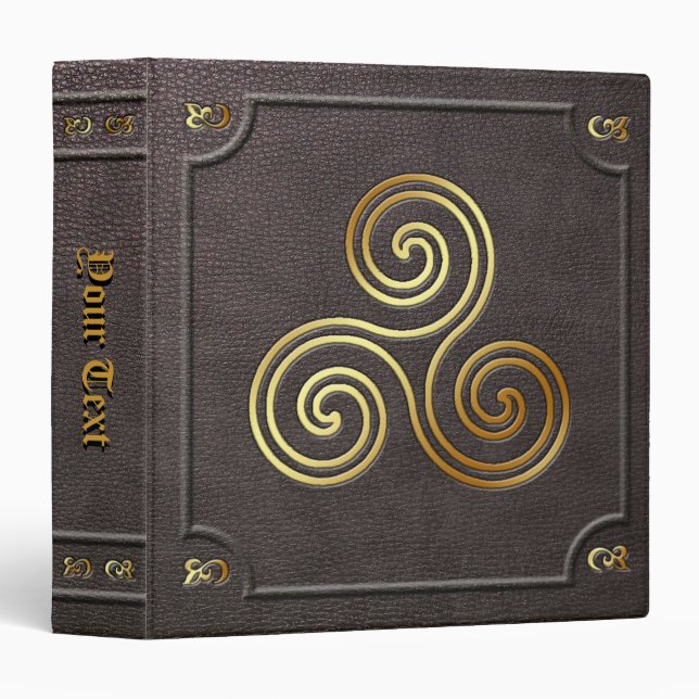 Custom Gilded Triskele Book of Shadows Binder (Front/Spine)