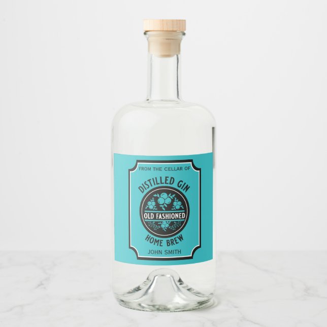 Custom Gin Bottle Liquor Bottle Label (Front)