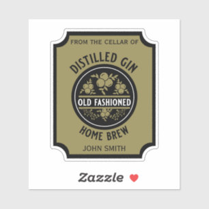 Custom Gin Bottle Sticker