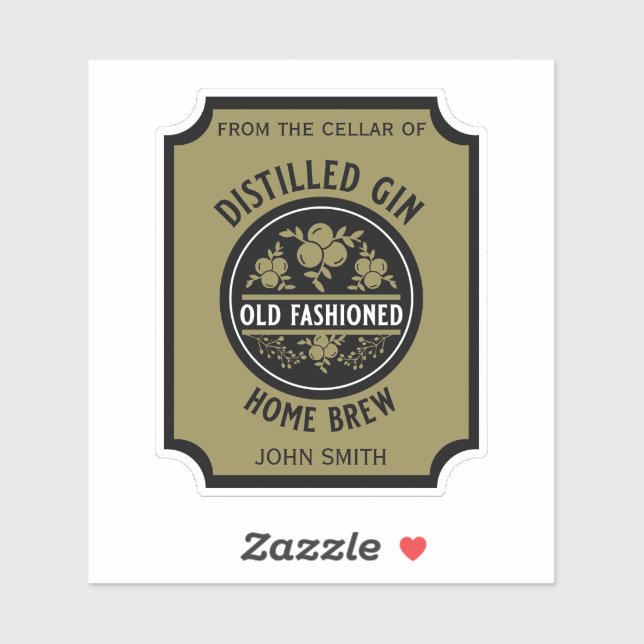Custom Gin Bottle Sticker (Sheet)