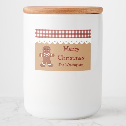 Custom Gingerbread Christmas Kitchen Gift Labels