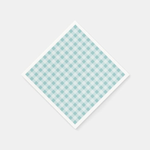 Custom gingham check plaid pattern paper napkins