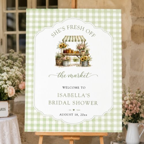 Custom Gingham She's Fresh Off The Market Poster