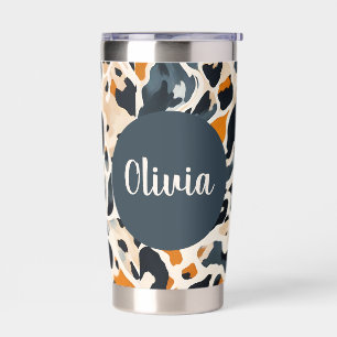Custom Giraffe Animal Print Insulated Tumbler