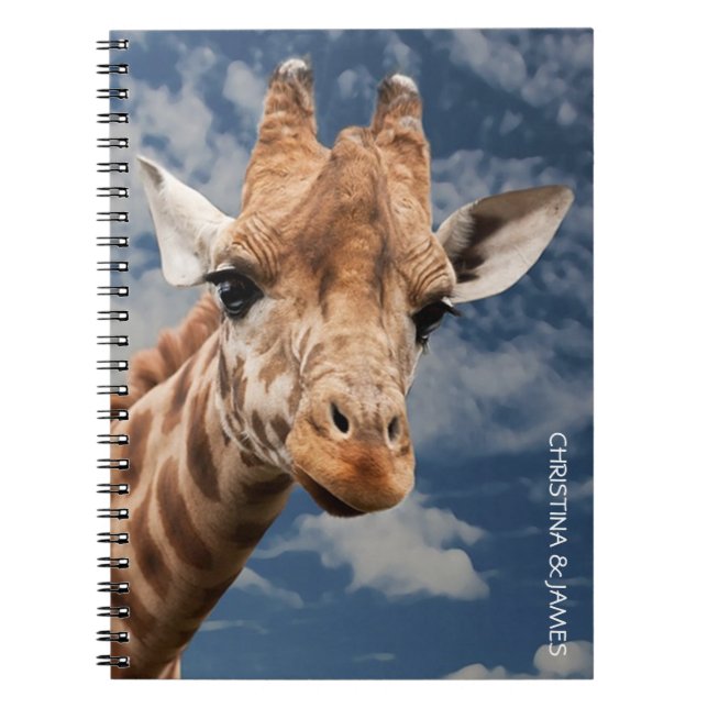 Custom Giraffe Personalized Notebook (Front)