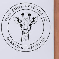 Custom Giraffe This Book Belongs To Kid's Name