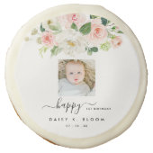 Custom Girl 1st Birthday Sugar Cookies (Front)